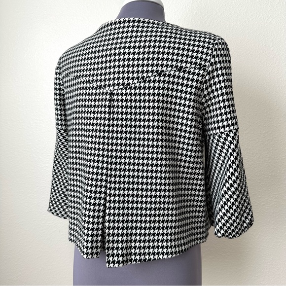 Vintage Houndstooth Stretch Blazer Sz PM - Picture 7 of 14